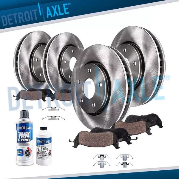 Front & Rear Brake Rotors + Ceramic Pads for 2006 BMW 325i 2007 328i 2WD