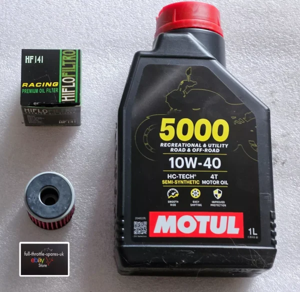 YAMAHA XSR 125 2021-2023 Engine Oil and Filter Service Kit HF141 10W40 Oil